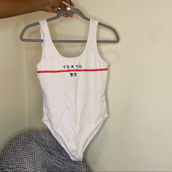 White, red and black bodysuit - Picture 1 of 4